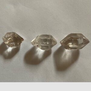 Group Lot Of 3 Natural Clear Quartz Crystals Arizona Terminated Healing